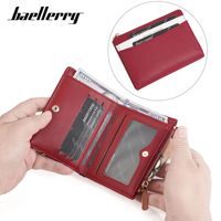 Dompet Kulit Wanita Anti-RFID Baellerry, Dompet Lipat Kulit PU Wanita dengan Banyak Slot Kartu, Dompet Mini Kecil untuk Wanita dan Gadis