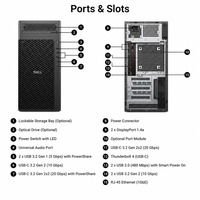 PC de Escritorio Original Dell Pro Max Tower T2 FCT2250 AI con Intel Core Ultra 7 265K, RAM DDR5, SSD NVMe, Estación de Trabajo para Diseño Gráfico