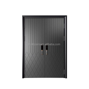 <span class=keywords><strong>Porte</strong></span> d'entrée <span class=keywords><strong>blindée</strong></span> en alliage d'aluminium au design moderne pour villa, <span class=keywords><strong>avec</strong></span> couleur personnalisée et caractéristiques de sécurité - Product Image 1