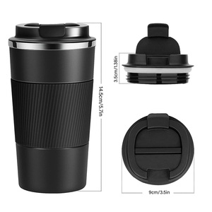 Tumbler da Viaggio in Acciaio Inox SUS304 a Prezzo Competitivo, 500ml/17oz, per <span class=keywords><strong>Auto</strong></span>, Ufficio, Campeggio e Conservazione Bevande - Product Image 3