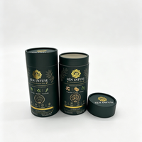 Emballage personnalisé en carton biodégradable pour thé en vrac, boîte cylindrique en papier alimentaire de qualité supérieure, sachets, tubes, boîtes pour emballages de thé