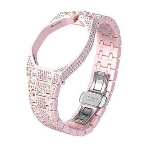 Upro สายนาฬิกาโลหะผสมสังกะสีประดับพลอยเทียมแฟชั่นสำหรับ AP-Swatch ชุดดัดแปลงเพชรแบบรอยัลป๊อปแวววาวสำหรับนาฬิกาพก - Product Image 3