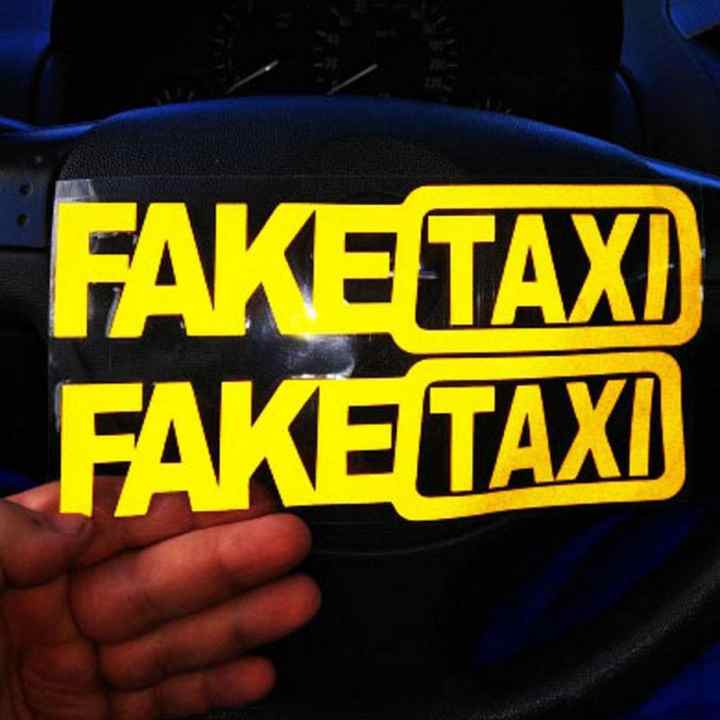 Pack Of Stickers Faketaxi Fake Taxi And I'm The Fake Taxi Driver 6 Pieces For Cars Or Motorcycles (Green