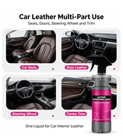 Spray d'entretien pour cuir intérieur de voiture 500ml, nettoyant nourrissant et polissant pour sièges, tableau de bord, volant et garnitures