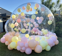 Dôme à bulles transparent géant gonflable pour l'extérieur, tente à bulles gonflable avec ballons, maison à bulles gonflable
