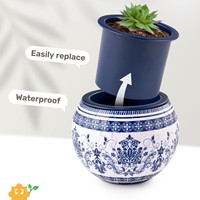 Puzzle 3D pour Jardinière, 80 Pièces, Porcelaine Bleue et Blanche, Oiseaux Orientaux, Fleurs, Pot de Fleurs, DIY, Vente en Gros, Cadeau, Décoration