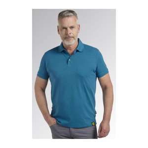 DIADORA UTILITY - 702.177955-60089/L Polo manches courtes bleu céleste en coton bio piqué - Product Image 2