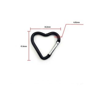 Llavero con Mosquetón en Forma de Corazón, Hebilla de Aluminio Plateado con Grabado Láser, para Camping, Senderismo, Botella de Agua, Regalo Promocional - Product Image 2