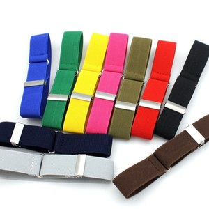 2.5cm largeur couleur unie réglable tissu élastique chemise manches jarretière brassard bande manches métal boucle manchette support brassard - Product Image 1