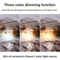 Ampoule LED Super Lumineuse E27/E14 à Changement de Couleur Tricolore, Source de Lumière Économe en Énergie 5W/7W, Ampoule à Pointe de Bougie pour Usage Domestique et Lustres