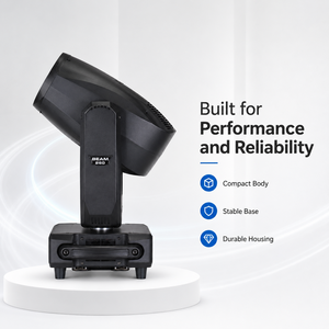 Projecteur à tête mobile 260W 9R Beam 18CH DMX512 16 bits Pan 540 °   Inclinaison 250 °   Gobo Dual Prism Frost Zoom pour Concerts, Clubs et Théâtres - Product Image 4