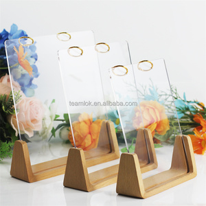 Gỗ sồi kim loại vòng chủ 6x8 cơ sở bằng gỗ với <span class=keywords><strong>Acrylic</strong></span> cho bàn Lịch khung gỗ sản phẩm - Product Image 4