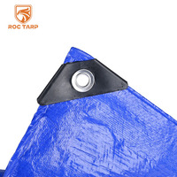 Bâche en PE à prix avantageux, ruban bleu, plastique, imperméable, enduite de polyéthylène, pour l'extérieur
