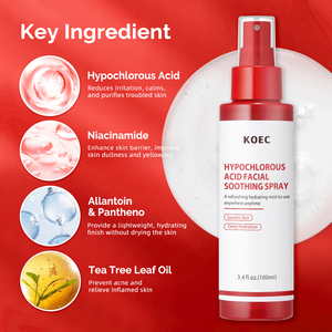 Koec Hypochloorzuur Gezichts Rustgevende Spray Dagelijkse Redding Gezichtsampul Voor Gevoelige Huid Kalmerende Natuurlijke Huidverzorgingsproduct Oem - Product Image 4