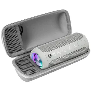 Hartgepäck für tragbaren Bluetooth-Lautsprecher mit Netzfach für USB-Kabel und Zubehör für Reisen