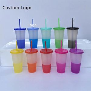 Pailles en plastique PP givré, avec impression personnalisée pour les cadeaux d'entreprise et les événements - Product Image 1