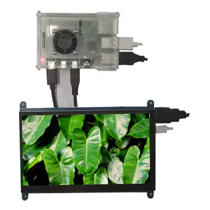 Layar Raspberry Pi 7 inci 1024*600 IPS LCD Panel tampilan layar sentuh layar LCD HD-MI papan Driver