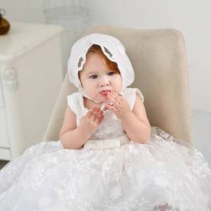 Robe de soirée florale pour enfants, broderie, fille, baptême, 6155 - Product Image 3