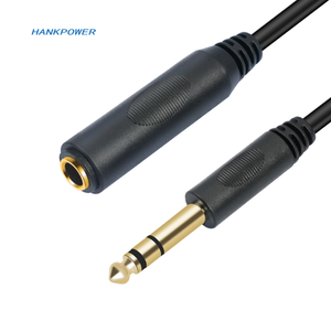 <span class=keywords><strong>Cable</strong></span> de extensión de audio para teclado de <span class=keywords><strong>guitarra</strong></span> macho <span class=keywords><strong>a</strong></span> hembra estéreo reductor de ruido y blindado OFC chapado en oro de 6,35mm - Product Image 2