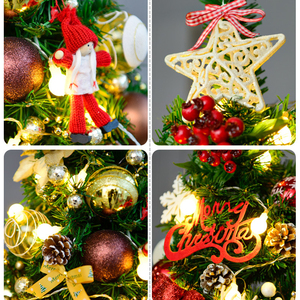 LINGKAI Luxury Mini <b>Christmas</b> <b>Tree</b> Set <b>Christmas</b> Decorations DIY with <b>Lights</b> - Product Image 6