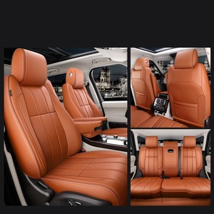 Fundas de Asiento de Coche de Cuero de Lujo para <span class=keywords><strong>Land</strong></span> <span class=keywords><strong>Rover</strong></span> Range <span class=keywords><strong>Rover</strong></span> Velar Evoque Sport Discovery <span class=keywords><strong>Defender</strong></span>, Ajuste Personalizado, Juego Completo, para Todas las Estaciones - Product Image 3