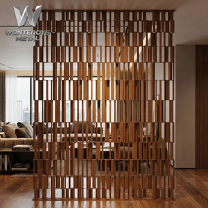 Panel de Acero Inoxidable 304 Personalizado, Diseño de Mampara Metálica Cortada con Láser para Club, Centro, Torre, Plaza, Pabellón, Oficina - Product Image 6