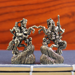 Nueva Figura de <span class=keywords><strong>Guan</strong></span> Gong Montando a Caballo en Latón de Dington 2026: Éxito en el Año del Caballo, Dragón del Zodiaco - Product Image 5