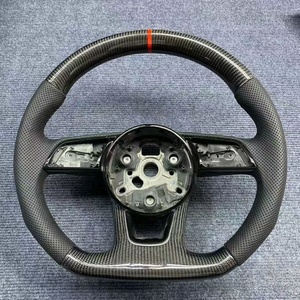 Fibra de carbono real con volante para Audis A3 <span class=keywords><strong>A4</strong></span> A5 A6 A8 Q5 RS3 RS7 Q7 C6 C8 S6 S7 <span class=keywords><strong>B8</strong></span> B9 S3 S4 S5 - Product Image 6