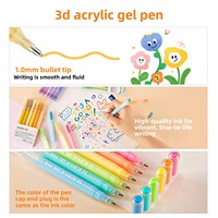 Stylos gel acryliques en plastique 54 couleurs pour étudiants, séchage rapide, sans bavure, marqueurs empilables en boîte pour dessin et journalisation