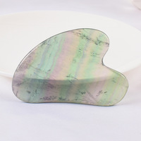 Masseur facial en fluorite naturelle de marque OEM en gros, grattoir Gua Sha en forme de dents, modèle LRYS CN/GUA pour le visage