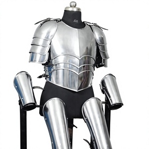 Ensemble d'armure médiévale en acier inoxydable : Plastron, protège-épaules, protège-bras, protection intégrale du corps, costume de guerrier - Product Image 3
