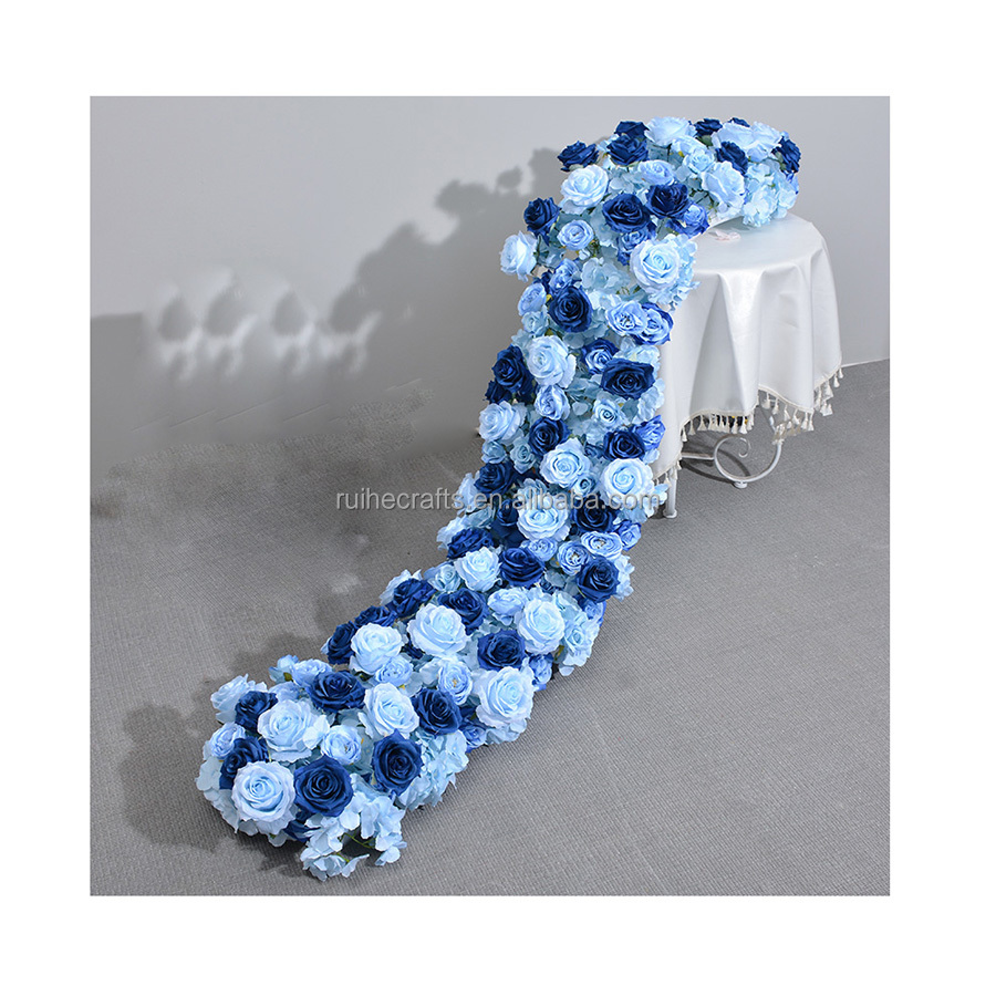 wedding blush blue arrangements