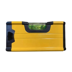 Niveau à bulle industriel de 10 cm en alliage d'aluminium jaune de 4 pouces avec logo personnalisé - Product Image 1