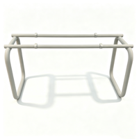 Piétement de table moderne en acier inoxydable, structure métallique robuste avec pieds carrés pour table basse, mobilier de bureau à domicile, base en acier pour salle à manger