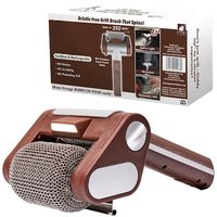 Outil de nettoyage de barbecue rotatif sans fil, sans poils, rechargeable, tête en fil d'acier, écologique, 350 tr/min, rouleau en acier inoxydable, LED