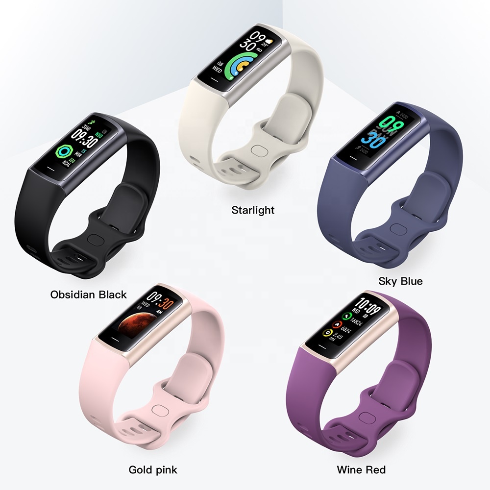 スマートウォッチ 心拍数トラッカー レザー製バンド Smart Watch F21PRO フィットネストラッカー心拍数血液酸素血