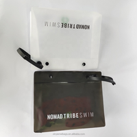Pochette souple et rigide personnalisée en EVA noir dépoli, étanche, pour maillot de bain homme, style poignée, pour l'été