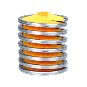 Brosse de nettoyage pour cordes Xinda, métal, fibres synthétiques, jaune, pour équipement d'escalade - Product Image 1