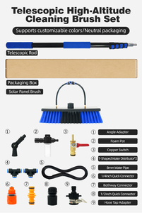 Kit <span class=keywords><strong>de</strong></span> nettoyage professionnel avec brosse alimentée en eau et perche télescopique réglable pour l'entretien des panneaux solaires, des fenêtres et des façades <span class=keywords><strong>de</strong></span> bâtiments - Product Image 6