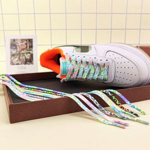 Cordones de Zapatos AF1 con Estampado de Leopardo Colorido de 8 mm de Ancho, Cordones Planos de Moda para Zapatillas de 80-160 cm, 16 Colores, Cordones de Poliéster - Product Image 2