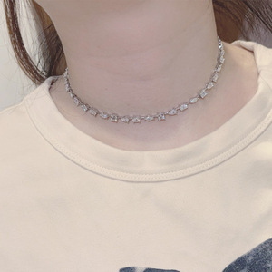 Collar de Plata 925 con Diamante de Corte Brillante de 11.45 Quilates, Prueba de Diamante Aprobada, Corte <span class=keywords><strong>en</strong></span> Gota de Agua, Ovalado, Cuadrado, VVS1, Moissanita, para Mujer - Product Image 4