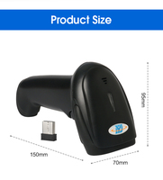 Escáner de código de barras de código QR 1D 2D Lector de mano inalámbrico/con cable USB con capacidad de papel de tamaño A4 en stock y listo para usar