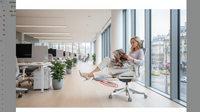 Silla de Oficina Ergonómica, Silla de Escritorio Giratoria de Malla con Respaldo Alto para Oficina en Casa, con Ruedas y Soporte Lumbar