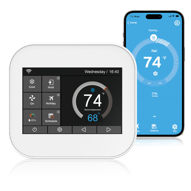 New 2025 Smart Thermostat Essential CE Certified Programmable Wi-Fi Thermostat Works with Siri, Alexa, and Google Assistant