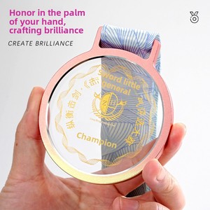 เหรียญคริสตัลสั่งทำพิเศษ สลักชื่อได้ สำหรับงานมาราธอน งานกีฬาโรงเรียน บาสเกตบอล ฟุตบอล หรือการแข่งขันอื่นๆ รางวัล<span class=keywords><strong>ที่</strong></span>สมบูรณ์แบบ - Product Image 5