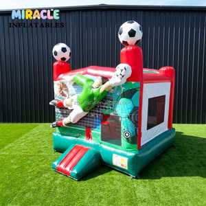 Château gonflable commercial sur le thème du football 3D, 13x13 pieds, pour la location événementielle - Product Image 2