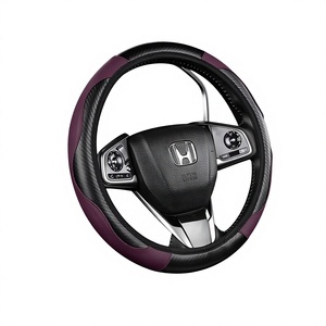 Housse de <span class=keywords><strong>volant</strong></span> de voiture transfrontalière en cuir artificiel, sans anneau intérieur, avec bande élastique - Product Image 1