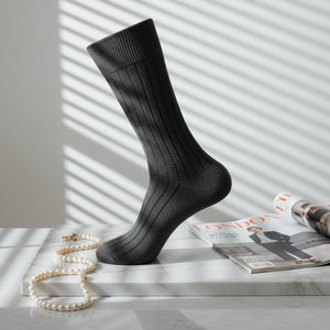 <span class=keywords><strong>Calcetines</strong></span> de oficina de vestido informal de alta calidad para <span class=keywords><strong>hombre</strong></span>, agujas dobles, algodón mercerizado, tobillo fino, <span class=keywords><strong>verano</strong></span>, negocios formales, hechos a mano - Product Image 3