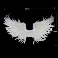 Ailes d'ange en plumes de dinde bleues, roses, noires et blanches, grandes et volumineuses, pour adultes, pour la décoration économique, les photos, les travaux manuels de Noël, les fêtes de carnaval