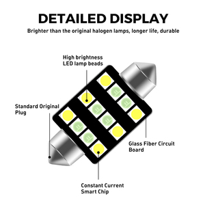 Ampoule LED de lecture pour voiture 3030SMD, éclairage intérieur bicolore, Festoon C3W C5W C7W <span class=keywords><strong>C10W</strong></span> 31MM 36MM 39MM 41MM, plafonnier LED - Product Image 2